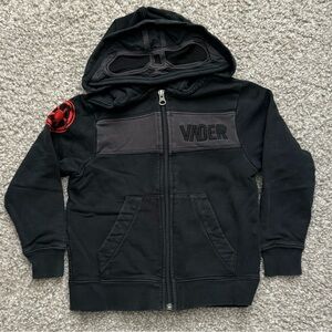 Hanna Andersson Darth Vader zip up mask hoodie